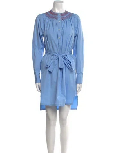 Pre-owned Prada 2020 Mini Dress In Blue