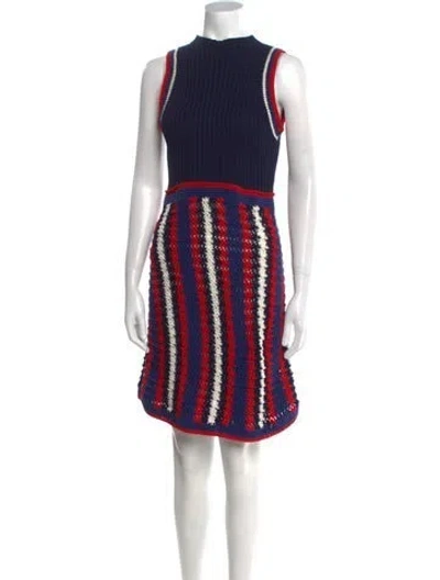Pre-owned Prada 2020 Mini Dress In Blue