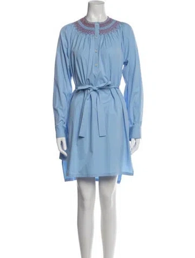 Pre-owned Prada 2020 Mini Dress In Blue