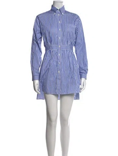 Pre-owned Prada 2020 Mini Dress In Blue