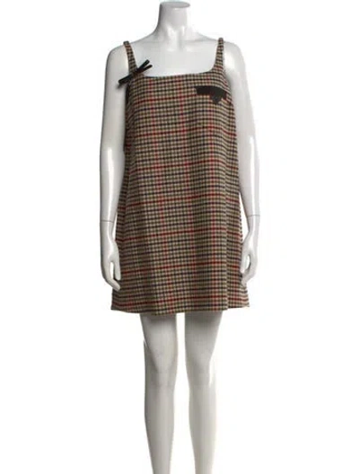 Pre-owned Prada 2020 Mini Dress W/ Tags In Neutrals