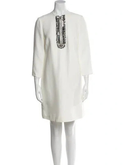 Pre-owned Prada 2020 Mini Dress In White