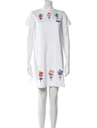 Pre-owned Prada 2020 Mini Dress In White