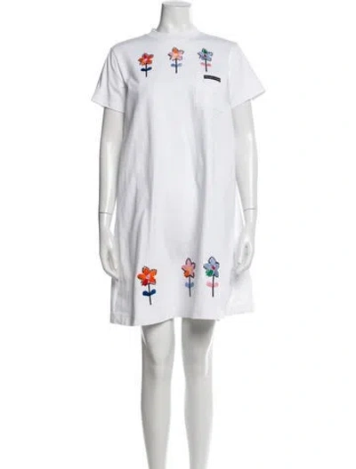 Pre-owned Prada 2020 Mini Dress In White