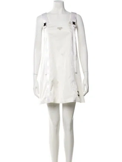 Pre-owned Prada 2020 Mini Dress In White