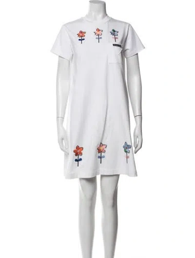 Pre-owned Prada 2020 Mini Dress In White