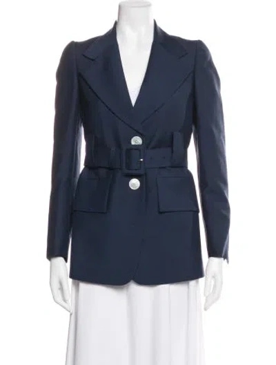 Pre-owned Prada 2020 Mohair Blazer In Blue
