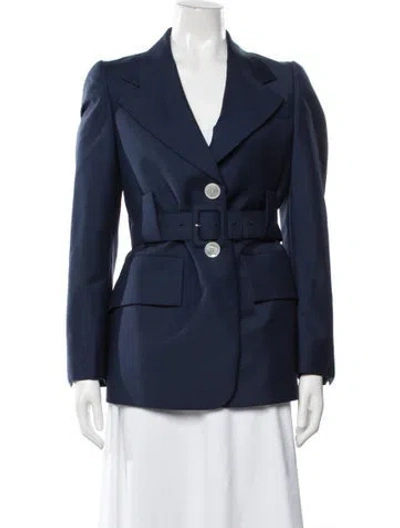 Pre-owned Prada 2020 Mohair Blazer In Blue