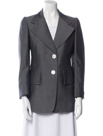 Pre-owned Prada 2020 Mohair Blazer In Gray