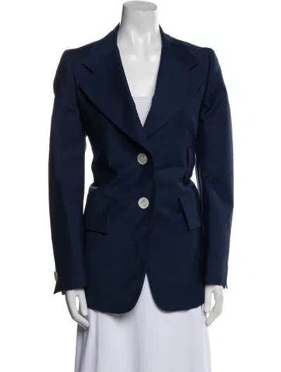 Pre-owned Prada 2020 Mohair Blazer W/ Tags In Blue