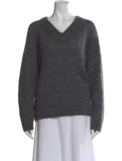 Pre-owned Prada 2020 Mohair Sweater In Gray