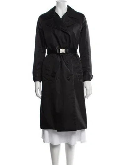 Pre-owned Prada 2020 Nylon Trench Coat In Black