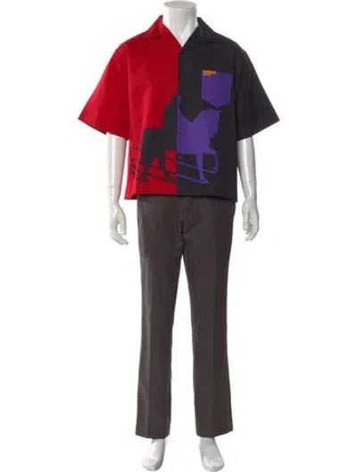 Pre-owned Prada 2020 Printed Shirt In Red