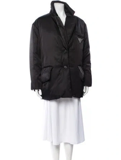 Pre-owned Prada 2020 Re-nylon Down Coat In Black