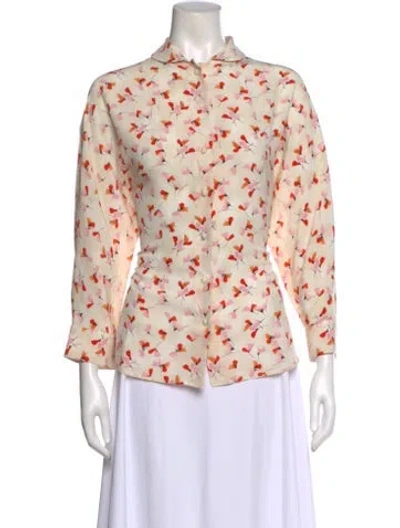 Pre-owned Prada 2020 Silk Blouse In Neutral