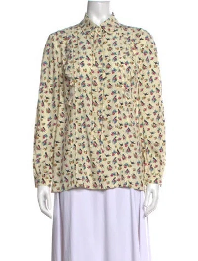 Pre-owned Prada 2020 Silk Blouse In Neutrals
