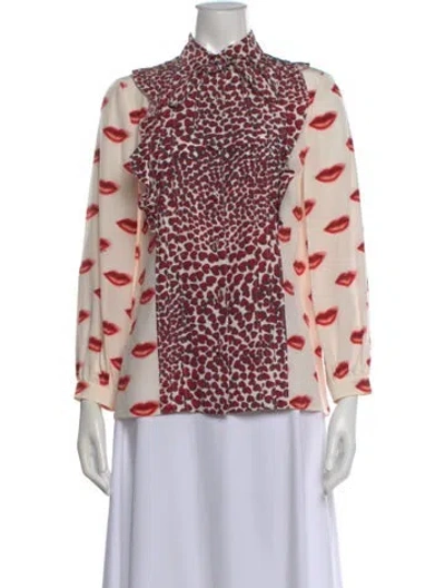 Pre-owned Prada 2020 Silk Blouse W/ Tags In Neutral