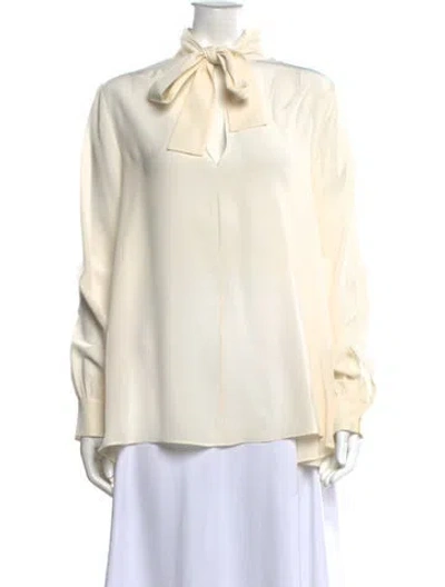 Pre-owned Prada 2020 Silk Blouse In White
