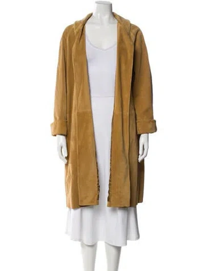 Pre-owned Prada 2020 Suede Coat In Brown