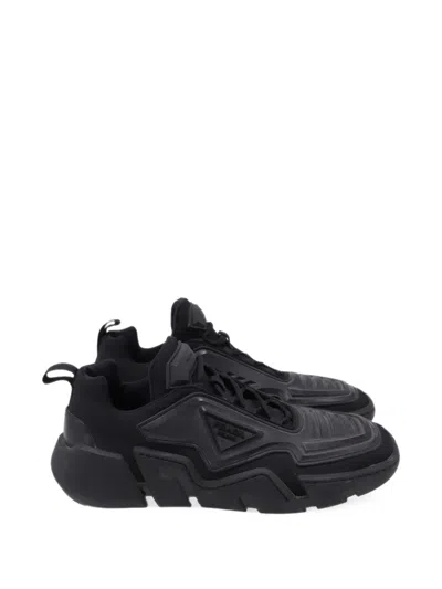 Pre-owned Prada 2020 Techno Stretch Sneakers In Black