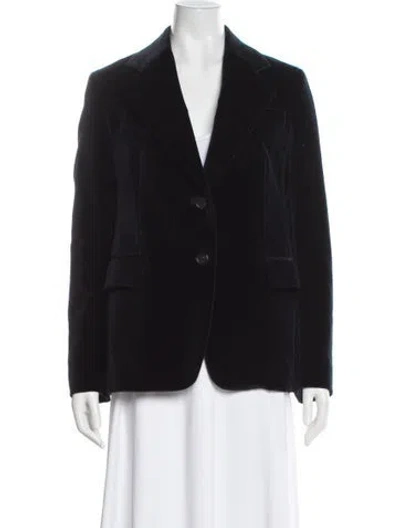 Pre-owned Prada 2020 Velvet Blazer In Blue