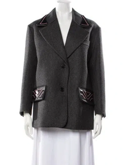 Pre-owned Prada 2020 Virgin Wool Blazer In Multi