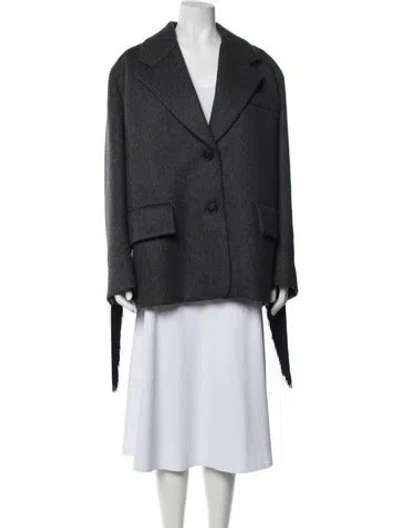 Pre-owned Prada 2020 Virgin Wool Blazer W/ Tags In Grey