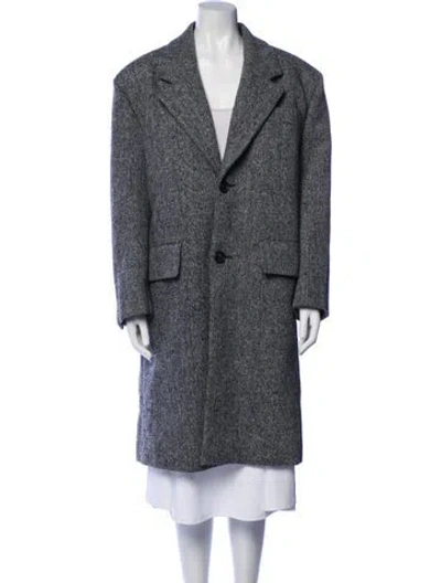 Pre-owned Prada 2020 Virgin Wool Coat In Gray