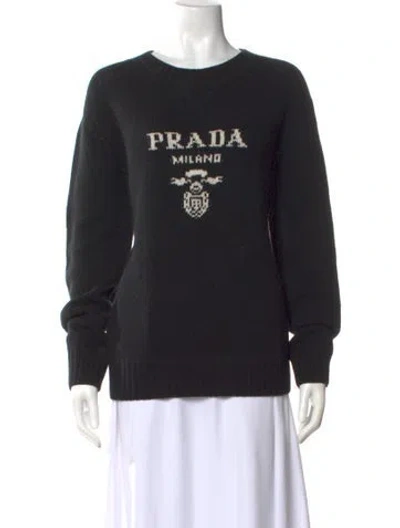 Pre-owned Prada 2020 Virgin Wool Sweater In Black