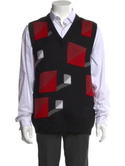 Pre-owned Prada 2020 Virgin Wool Sweater Vest In Black