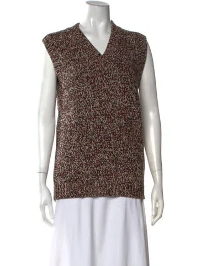 Pre-owned Prada 2020 Virgin Wool Sweater Vest In Brown