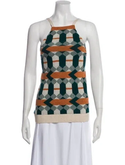 Pre-owned Prada 2020 Virgin Wool Top In Neutral