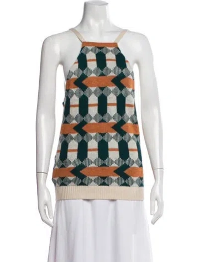 Pre-owned Prada 2020 Virgin Wool Top In Neutrals