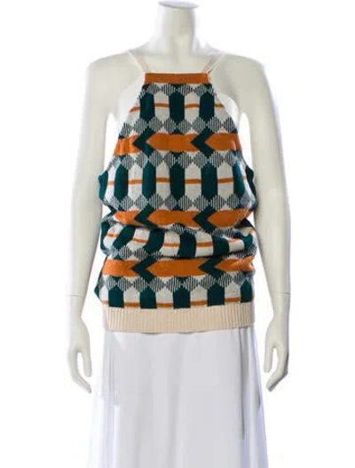 Pre-owned Prada 2020 Virgin Wool Top W/ Tags In Multi
