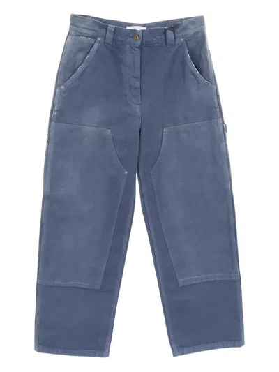 Pre-owned Prada 2020s Cotton Cargo Pants In Blue