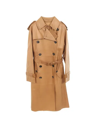 Pre-owned Prada 2020s Double-breasted Trench Coat In Neutral