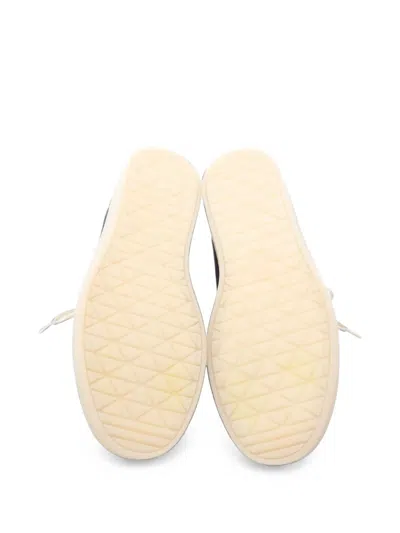 Pre-owned Prada 2020s Lane Triangle-logo Low-top Sneakers In Blue