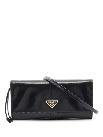 Pre-owned Prada 2020s Leather Cross Body Bag In Black