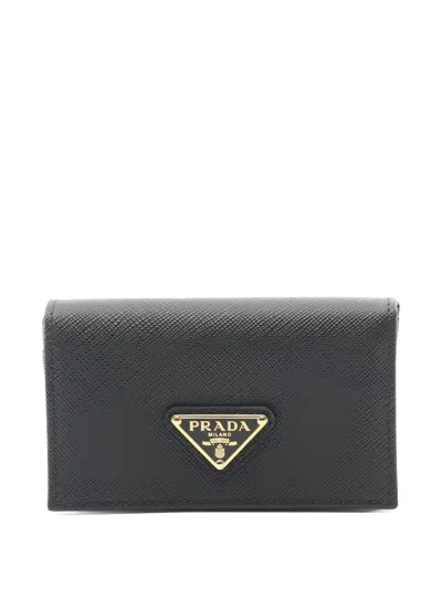 Pre-owned Prada 2020s Leather Wallet In Black