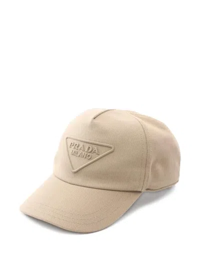 Pre-owned Prada 2020s Logo-embroidered Baseball Cap