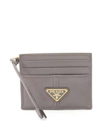 Pre-owned Prada 2020s Logo-plaque Cardholder