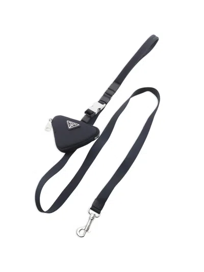 Pre-owned Prada 2020s Logo-plaque Lead Pet Accessory In Blue