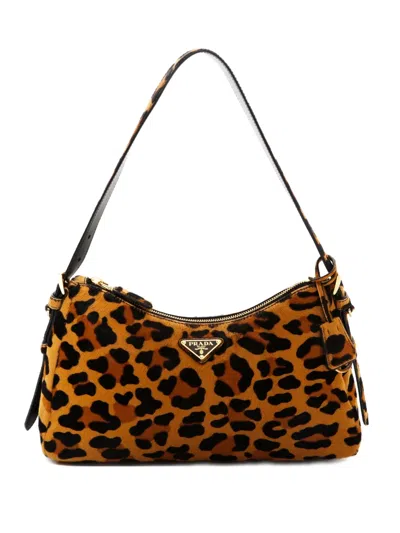 Pre-owned Prada 2020s Re-edition Shoulder Bag In Brown