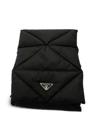 Pre-owned Prada 2020s Re-nylon Scarf In Black