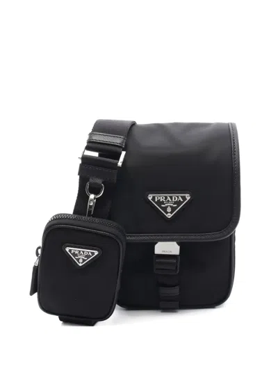 Pre-owned Prada 2020s Re-nylon Shoulder Bag In Black