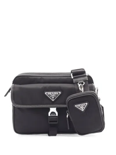 Pre-owned Prada 2020s Re-nylon Shoulder Bag In Black