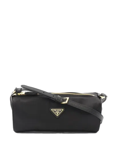Pre-owned Prada 2020s Saffiano Leather-trim Shoulder Bag