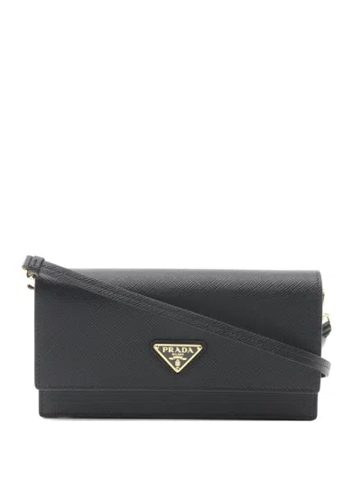 Pre-owned Prada 2020s Saffiano Triangle-logo Shoulder Bag