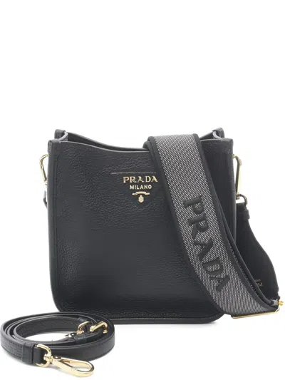 Pre-owned Prada 2020s Soft-leather Shoulder Bag In Black