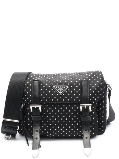 Pre-owned Prada 2020s Stud-embellished Shoulder Bag